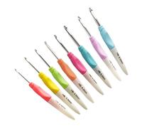 BELOWSYALER 8Pcs Ergonomic Crochet Hook Set Crochet Needle For Beginner Hobbyist Knitting Sweater Scarf Socks Hat Bag 2.5mm-6mm