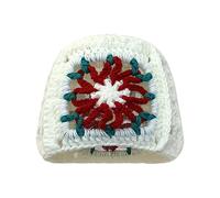 BELOWSYALER Adult Knitted Crochet Flower Hat Cute Students Outdoor Cycling Hiking Hat Lovely Hot Hollow Out for Couple Soft Knitted Hats for Boys Girls Flower Pattern Soft Hats Kids Winter Ear White