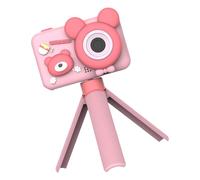 BELOWSYALER Bear Design Kids Camera Adjustable Stand High Defination Double Lens Toy For Children Creative Photography