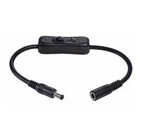BELOWSYALER DC5525/5521 Male To Female Adapter Cord Power On Off Switches Cable For Attendance Machine LED CCTV Security Camera 5.5mm X 2.5mm 5.5mm X 2.1mm Power Suppy Cable Wire
