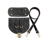 BELOWSYALER Diys PU Leather Bag Knitting Set Making Leathers Bags Shoulder Strap Flap Cover for Shoulder Bags Pu Knitting