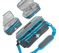 BELOWSYALER Essential Bolus Planner Bag Thin Transportable Large Storage Multiple Pouches for Efficient Medication Organization Crisis Care Compact Pliable Medication Planner Bag with Hook