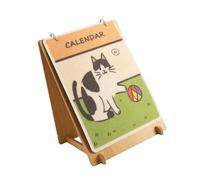 BELOWSYALER Friendly Wood and Fabric Scratcher Featuring Calendar Design Sturdy Base Pets Solution Multi Toy