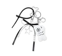 BELOWSYALER Lightweight Plush Keychain for Bag Fish Bone Star Designs Fashionable Everyday Accessory Keyring Fish Charm