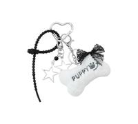 BELOWSYALER Lightweight Plush Keychain for Bag Fish Bone Star Designs Fashionable Everyday Accessory Keyring Fish Charm