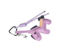 BELOWSYALER Lightweight PU Leather Bag Decors Cartoon Horse Charm Keychain Easy Pocket Carry Portable Keyring Accessories Decoration