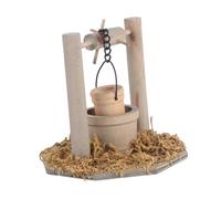 BELOWSYALER Miniature Well Model with Water Bucket For Dollhouses Garden Decors Rural Sculpture Craft For Dollhouses Enthusiasts