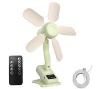BELOWSYALER Multiple Angles USB Operated Fan 13Inch Leaves 3 Speed Quiet Design for Nightstand Classroom Cabin Bedroom Clip Fan