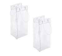 BELOWSYALER Of 2 Portable Drink Coolers with 4 Sided Gel Layers for Quick Temperature Control Transparent Liquor Chill Bag