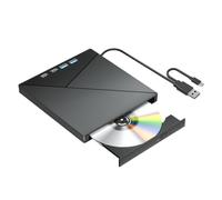 BELOWSYALER Portable External Optical Drive for Desktop and Laptop Users, Disc Reader with USB-a and Type-C Cable for File Access and Backup Tasks External Optical Drive Usb Laptop Disc Reader