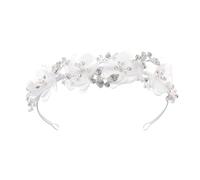 BELOWSYALER Sparkling Crystal Flower Bridal Hairband For Wedding Bride Flower Girls Rhinestones Hair Accessory for Party Photography