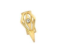 BELOWSYALER Versatile Lip Jewelry Punk Geometric Hollow Out Crystal Studded Copper Accessory for Parties and Daily Wear Crystal Lip