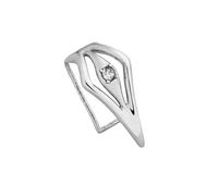 BELOWSYALER Versatile Lip Jewelry Punk Geometric Hollow Out Crystal Studded Copper Accessory for Parties and Daily Wear Crystal Lip