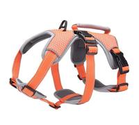 BELPRO Multi-Use Support Dog Harness, Escape Proof No Pull Reflective Adjustable Vest with Durable Handle, Dog Walking Harness for Big/Active Dogs (Orange, L)