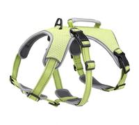 BELPRO Multi-Use Support Dog Harness, Escape Proof No Pull Reflective Adjustable Vest with Durable Handle, Dog Walking Harness for Big/Active Dogs (Green, M)