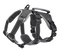 BELPRO Multi-Use Support Dog Harness, Escape Proof No Pull Reflective Adjustable Vest with Durable Handle, Dog Walking Harness for Big/Active Dogs (Black, S)