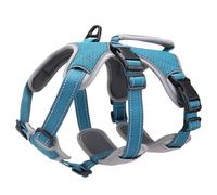 BELPRO Multi-Use Support Dog Harness, Escape Proof No Pull Reflective Adjustable Vest with Durable Handle, Dog Walking Harness for Big/Active Dogs (Blue, S)