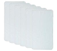 Belsden 6PK Extra Large Quilted Changing Pad Liners Waterproof, Ultra Soft Cotton Bamboo Changing Table Cover Liners, 28” x 15" Washable Reusable Changing Mats Protector, 6 Pack Set, Light Blue
