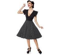 Belsira Elegant retro dress Midi Dress black white XL