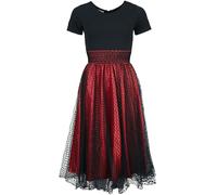 Belsira Retro dress with dots Medium-length dress black red XL
