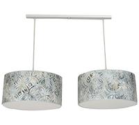 belssia Mosaic Batik Set Screen Pendel Diffuser E27, 60 W, White and Green, 50 x 110