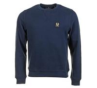 Belstaff Mens Belstaff Pocket-Logo Crewneck Cotton-Jersey Sweatshirt Dark Ink 2XL