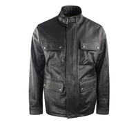 Belstaff Grant Leather Jacket - Dark Brown - XXXL