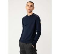 Belstaff Kerrigan Mens Merino Wool Crew Neck Jumper - Dark Ink - Dark Ink - XL