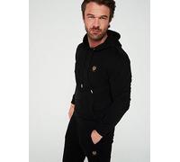 Belstaff Left Chest Patch Logo Regular Fit Overhead Hoodie, Black, Size Xl, Men Black