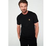 Belstaff Left Chest Patch Logo Regular Fit T-Shirt, Black, Size 3Xl, Men Black