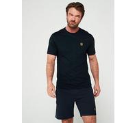 Belstaff Left Chest Patch Logo Regular Fit T-Shirt - Dark Blue, Dark Blue, Size S, Men Dark Blue