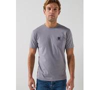 Belstaff Left Chest Patch Logo Regular Fit T-Shirt, Light Blue, Size S, Men Light Blue
