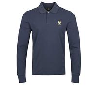 Belstaff Long Sleeve Polo Shirt Colour : Navy, Size : XXL
