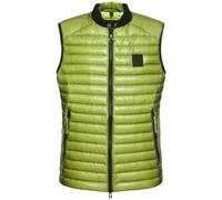 Men's Belstaff Airframe Neon Yellow Shiny Gilet Down Filled Jacket - Tan - Size: 46/Regular