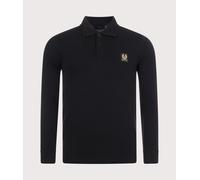 Belstaff Long Sleeved Mens Essentials Polo - Black - Black - M