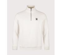 Belstaff Mens Reg Fit Belstaff Quarter Zip Sweatshirt - Colour: Silver Birch - Size: Medium