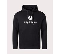 Belstaff Mens Belstaff Signature Hoodie - Colour: Black/Off White - Size: Medium
