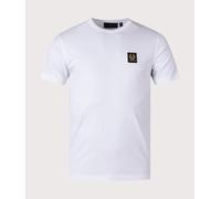 Belstaff Mens Cotton Logo T-shirt White Cotton Jersey - Size Medium