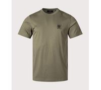 Belstaff Mens Short Sleeved T-Shirt True Olive - Green - Size Medium