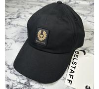 BELSTAFF Mens Black Cotton Phoenix Logo Baseball Cap BNWT Authentic