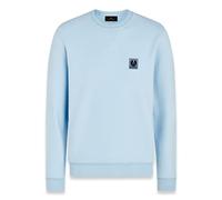 Belstaff Mens Crew Neck Sweatshirt With Logo Patch - Sky Blue - Sky Blue - XL