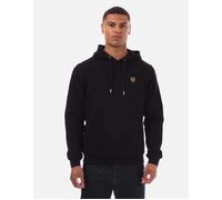 Men's Belstaff Mens Pullover Logo Patch Hoodie - Black - Size: 40/Regular