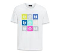 Belstaff Mens Cotton Jersey Tile T Shirt, White Tee White XXL