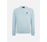 Men's Belstaff Mens Crew Neck Sweatshirt With Logo Patch - Blue - Size: 38/Regular