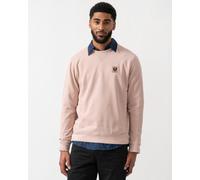 Belstaff Mens Crew Neck Sweatshirt With Logo Patch - Dusk Pink - Dusk Pink - XL
