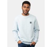 Belstaff Mens Crew Neck Sweatshirt With Logo Patch - Sky Blue