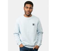 Belstaff Mens Crew Neck Sweatshirt With Logo Patch - Sky Blue - Sky Blue - XL
