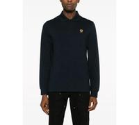 Belstaff Mens Dark Ink Cotton Pique Long Sleeve Polo Shirt