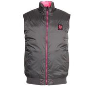 Men's Belstaff Flash Circuit Granite Grey Reversible Down Gilet Jacket - Black - Size: 44/Regular