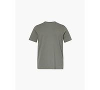 Belstaff Mens Gunmetal Logo-print Crew-neck Relaxed-fit Cotton-blend Jersey T-shirt Xl